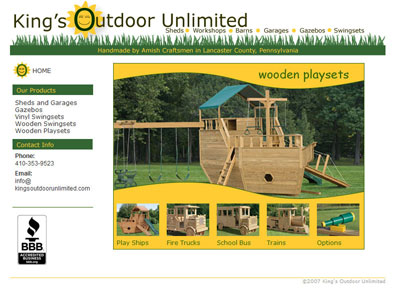 King's Outdoor Unlimited Wooden Playsets